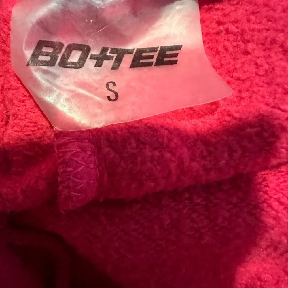 Bo + Tee UK brand hot pink cropped sweatshirt matching sweatpants thick set